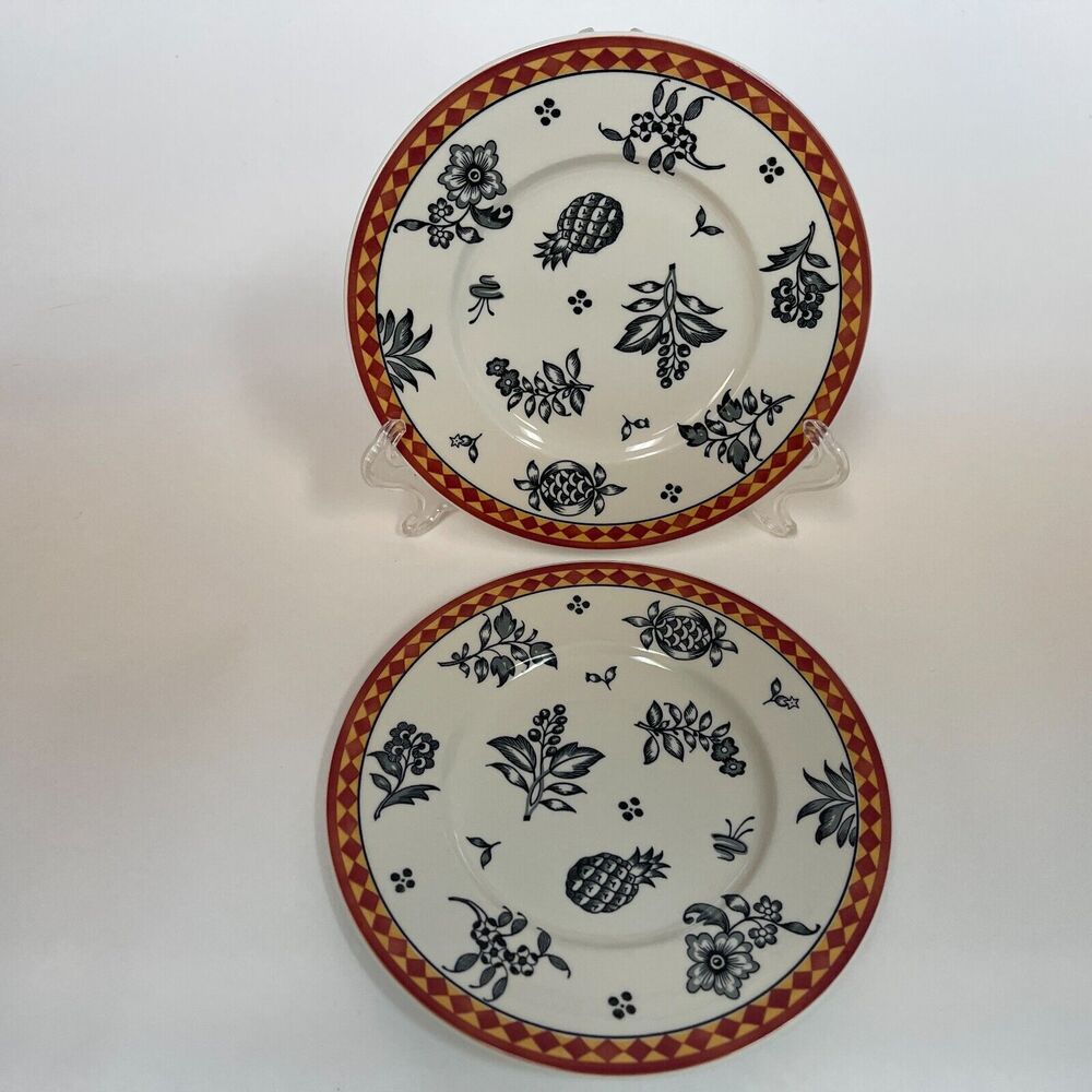 Villeroy & Boch Simla Switch Plantation‎ Bread and Butter Plates Lot of 2